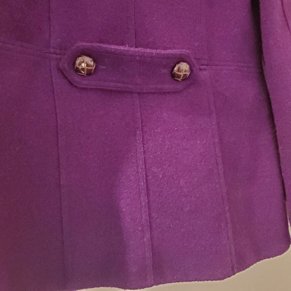 Purple pea coat, wool blend, size small from Aberdeen & Skye - Picture 11 of 11